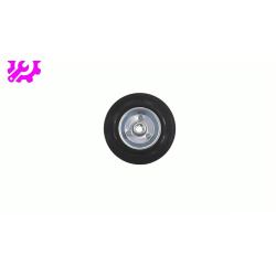 Колесо для тачок і платформ лита гума 125/37,5 - 50 мм , голчастий підшипник