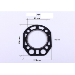 Прокладення голівки циліндра дизельного двигуна 175n Ø 86 мм